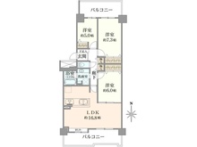 【兵庫県/神戸市東灘区向洋町中】六甲アイランドシティイーストコート10番街3番館 間取り図