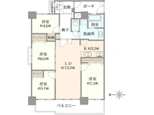 【兵庫県/神戸市中央区加納町】コムーネ北野EAST 間取り図