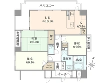 【兵庫県/神戸市灘区友田町】クレアーレ六甲道　 間取り図