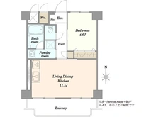 【東京都/江東区冬木】ライオンズマンション門前仲町第6 間取り図