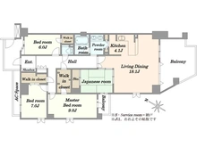 【東京都/八王子市松が谷】ヴェレーナ多摩センター 間取り図
