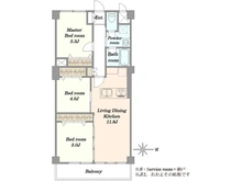 【東京都/新宿区若松町】近鉄ハイツ新宿 間取り図
