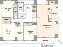 【東京都/墨田区墨田】グランベルジュ東向島 間取り図