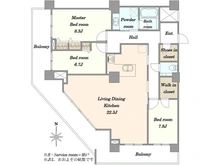 【東京都/江東区白河】イーストコモンズ清澄白河 セントラルタワー 間取り図
