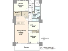 【東京都/江東区白河】イーストコモンズ清澄白河セントラルタワー 間取り図