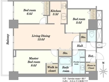 【東京都/江東区白河】パークハウス清澄白河タワー 間取り図