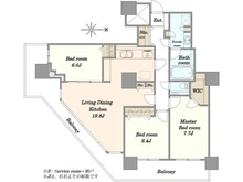 【東京都/江東区白河】イーストコモンズ清澄白河セントラルタワー 間取り図