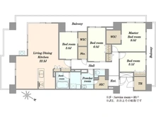 【千葉県/浦安市日の出】アールフォーラム新浦安 C棟 間取り図