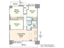 【東京都/江東区冬木】ルイシャトレ門前仲町 間取り図