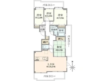 【神奈川県/横浜市泉区緑園】サン・ステージ緑園都市東の街8番館 間取り図