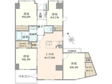 【神奈川県/横浜市都筑区仲町台】プロムナード仲町台9号棟 間取り図