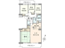 【神奈川県/横浜市鶴見区市場上町】コープ野村バードウッド鶴見 3番館 間取り図