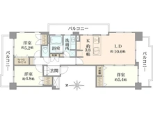 【神奈川県/横浜市泉区緑園】サン・ステージ緑園都市東の街9番館 間取り図