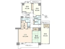 【神奈川県/横浜市都筑区葛が谷】エステ・スクエアふれあいの丘 間取り図