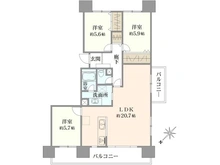 【神奈川県/横浜市旭区若葉台】若葉台団地2-5棟 間取り図