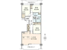 【神奈川県/横浜市泉区緑園】サン・ステージ緑園都市東の街4番館 間取り図