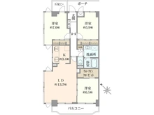 【神奈川県/横浜市南区平楽】日神パレステージ山手西第2 間取り図
