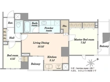 【東京都/港区高輪】高輪シティハウス 間取り図