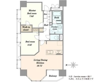 【東京都/港区高輪】ライオンズマンション高輪 間取り図