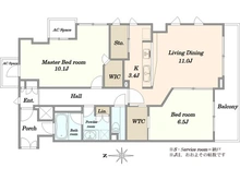 【東京都/大田区大森北】サンクタス大森ヴァッサーハウス 間取り図