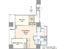 【東京都/港区港南】ワールドシティタワーズ アクアタワー 間取り図