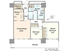 【東京都/港区港南】パークタワー品川ベイワード 間取り図