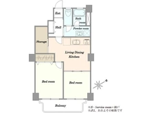 【東京都/港区高輪】マンション高輪 間取り図