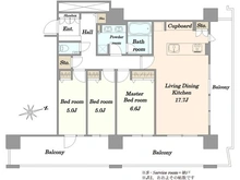 【東京都/港区港南】パークタワー品川ベイワード 間取り図