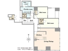 【東京都/港区港南】ワールドシティタワーズ　アクアタワー 間取り図