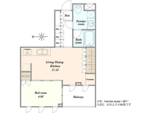 【東京都/港区高輪】D’クラディアイヴァン高輪 間取り図