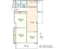【東京都/大田区北千束】北千束スカイマンション 間取り図