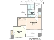 【東京都/品川区東品川】サンウッド品川天王洲タワー 間取り図
