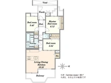 【東京都/港区高輪】ドゥフォーレ高輪 間取り図
