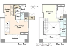 【東京都/港区港南】ワールドシティタワーズ　キャピタルタワー 間取り図