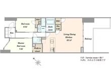 【東京都/新宿区南元町】ガーデンヒルズ四ツ谷迎賓の森 間取り図