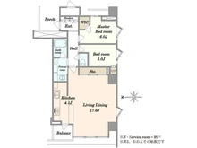 【東京都/港区港南】ワールドシティタワーズ　アクアタワー 間取り図