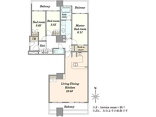【東京都/港区港南】ワールドシティタワーズ　アクアタワー 間取り図