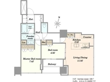 【東京都/品川区大崎】大崎ウエストシティタワーズ 間取り図