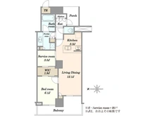 【東京都/港区港南】ワールドシティタワーズ　アクアタワー 間取り図