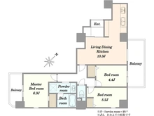 【東京都/大田区大森東】パークノヴァ大森 間取り図