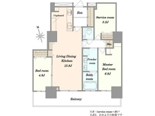 【東京都/港区港南】フェイバリッチタワー品川 間取り図