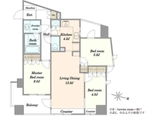 【東京都/港区港南】天王洲デュープレックス 間取り図