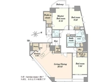 【東京都/港区高輪】ジオ高輪 間取り図