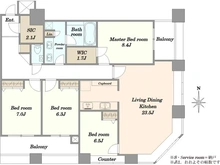 【東京都/港区港南】TOKYO SEA SOUTH ブランファーレ 間取り図