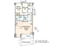 【東京都/港区高輪】高輪パークハウスコリーヌ 間取り図