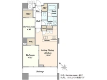 【東京都/品川区西五反田】ラ・プラースウエスト 間取り図