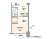 【東京都/品川区東品川】サンライフ東品川 間取り図