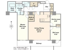 【東京都/港区港南】コスモポリス品川 間取り図