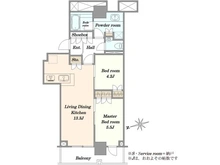 【東京都/港区港南】ベイクレストタワー 間取り図