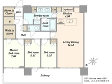 【東京都/港区港南】パークタワー品川ベイワード 間取り図
